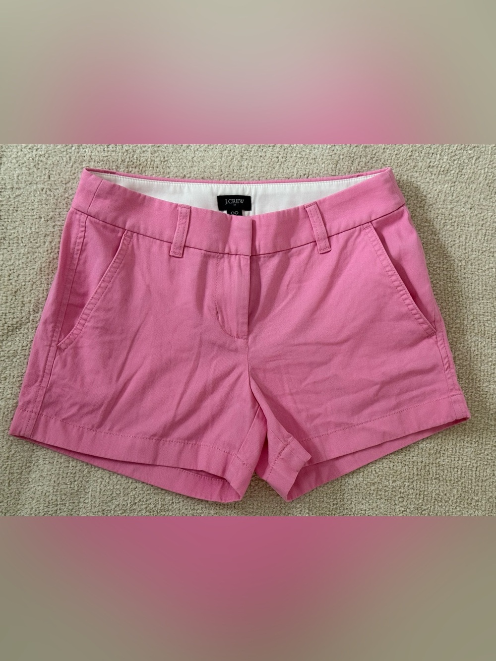 J.Crew Pink Chino Shorts Size 00